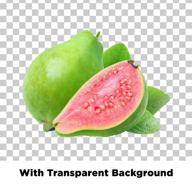 PSD guava fresca con sfondo trasparente