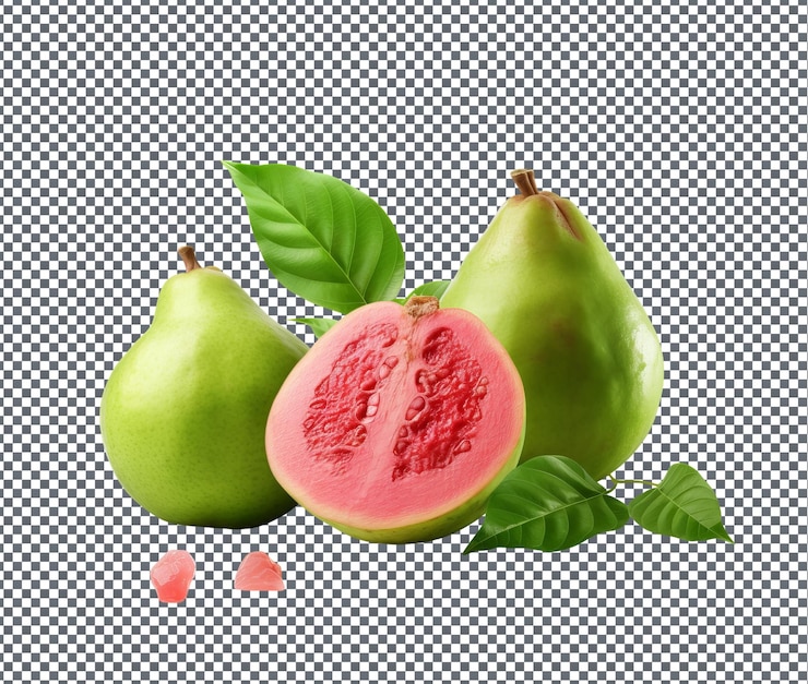 PSD guava fresca e gustosa isolata su uno sfondo trasparente