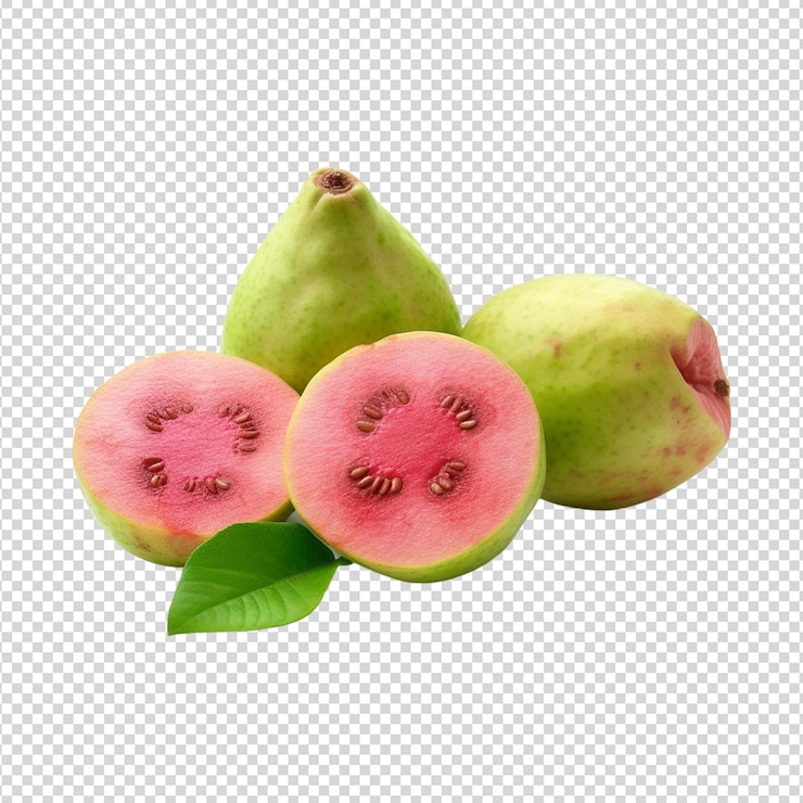 PSD guava, isoliert auf weiß