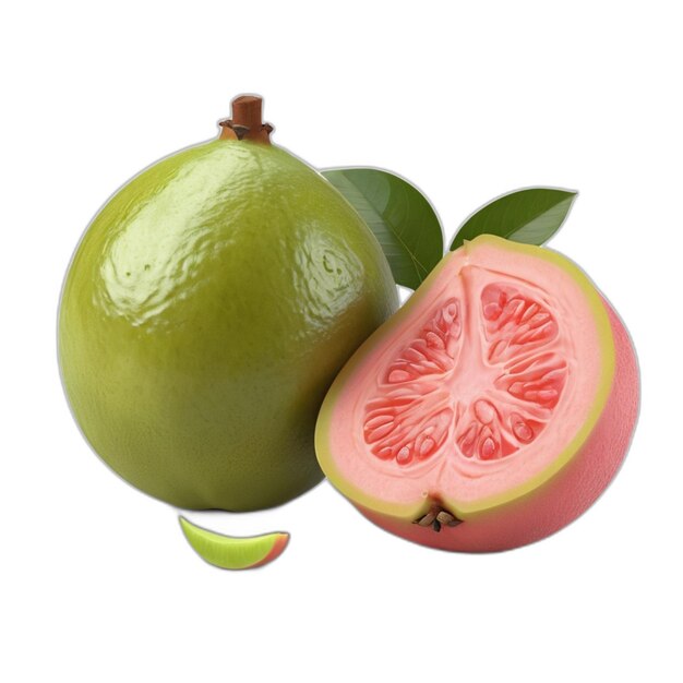PSD guava-psd auf weißem hintergrund