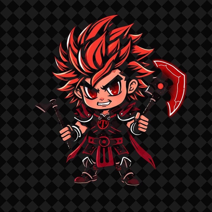 PSD el guerrero de chibi