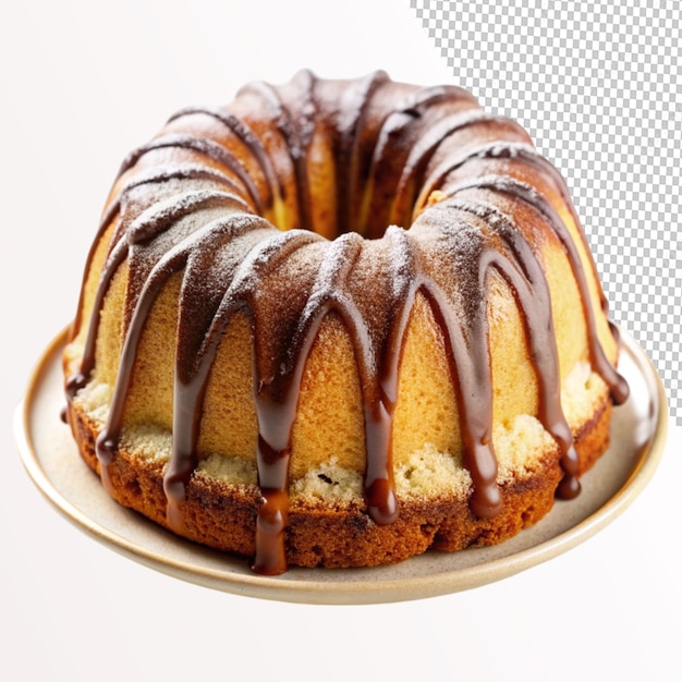 Gugelhupf Marmorkuchen com peças em fundo transparente