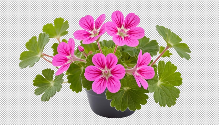PSD guía para el cuidado de las plantas de flor de geranio o pelargonium graveolens