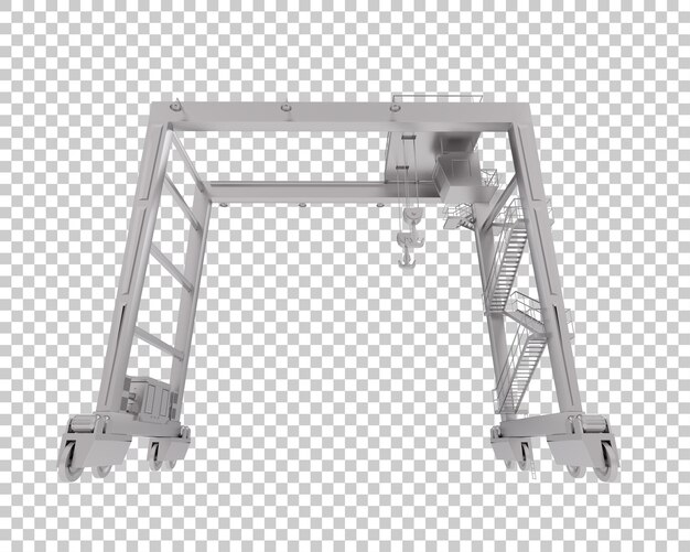PSD guindaste isolado na ilustração de renderização 3d de fundo transparente