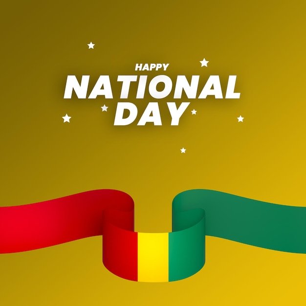 PSD guinea-flagge-elementdesign, banner zum nationalen unabhängigkeitstag, psd