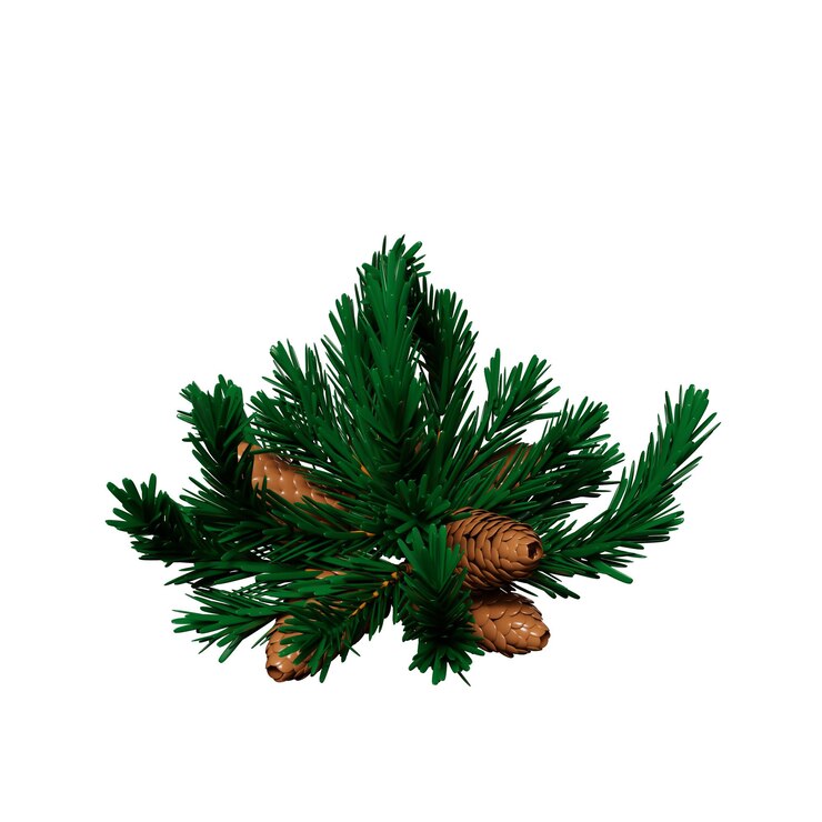 PSD guirlanda de natal e ilustração 3d de elementos