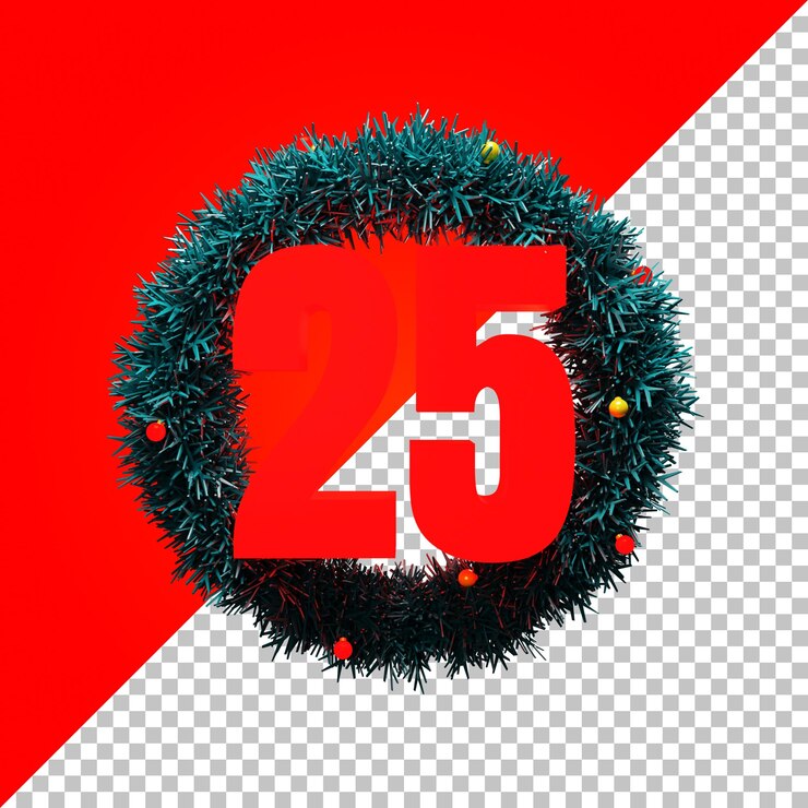 PSD guirlande de noël illustration 3d