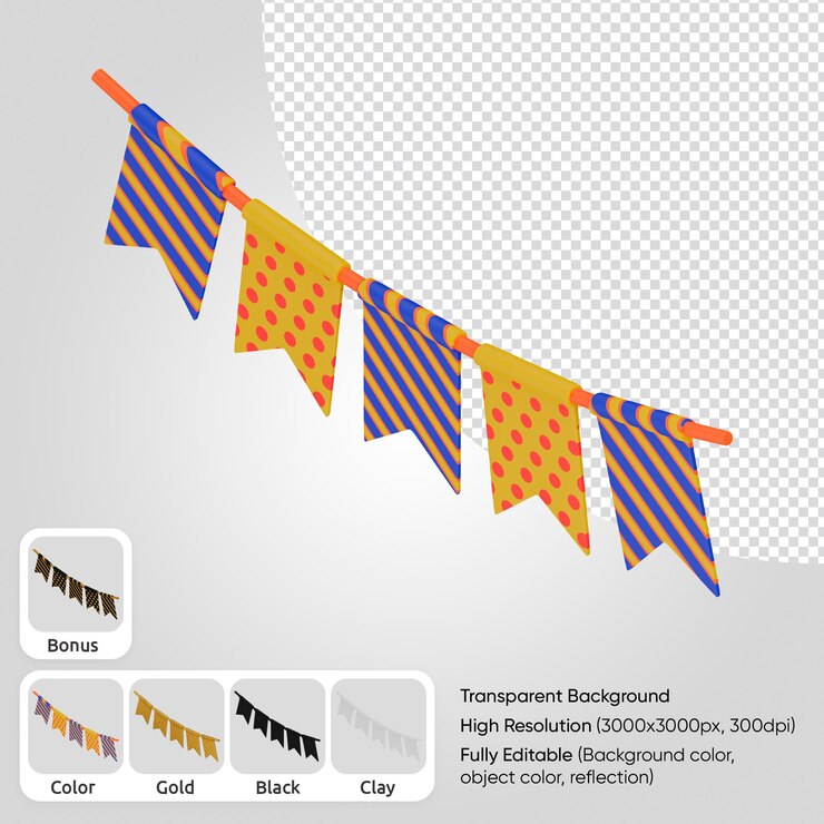 PSD guirnalda 3d