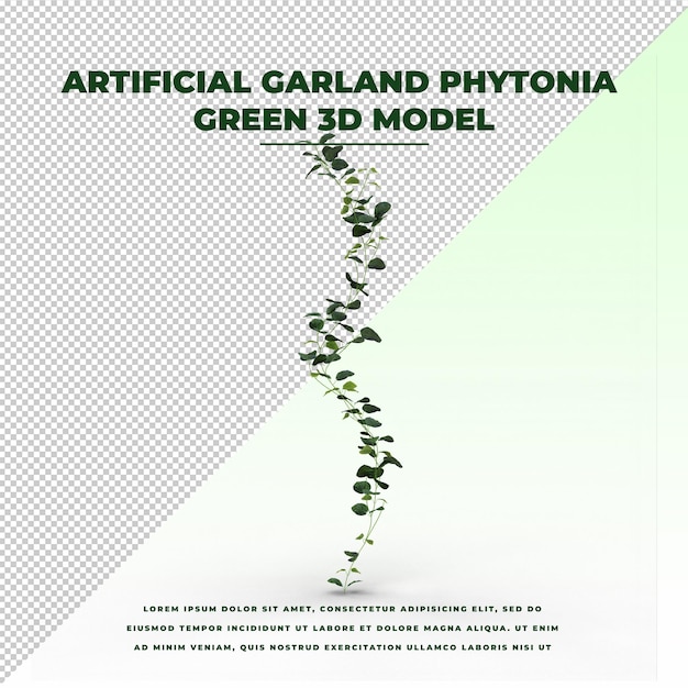 Guirnalda artificial phytonia verde