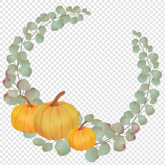 Guirnalda de flores de otoño floral con hojas de otoño rústicas Marco de fotos Esquinas PNG Clipart