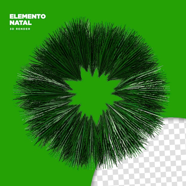 La guirnalda de Navidad 3D render