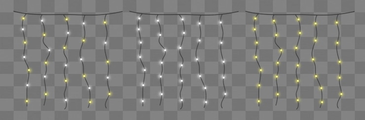 PSD guirnaldas oscuras 3d y luz