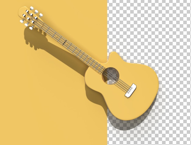 Guitare acoustique de rendu 3D