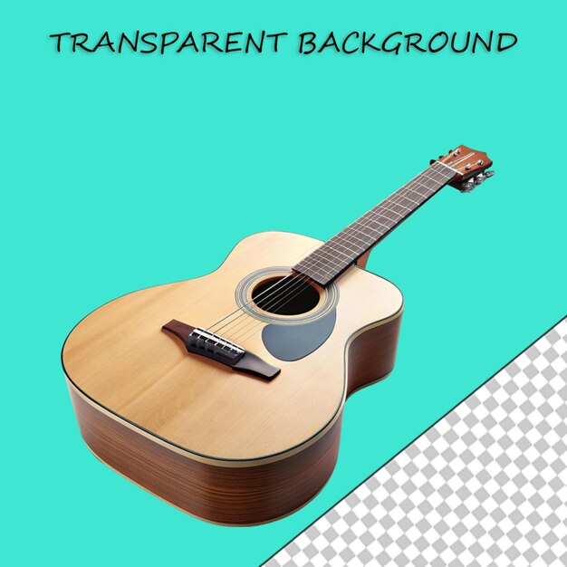 PSD guitare basse isolée sur un fond transparent