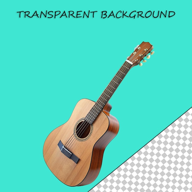 PSD guitare basse isolée sur un fond transparent