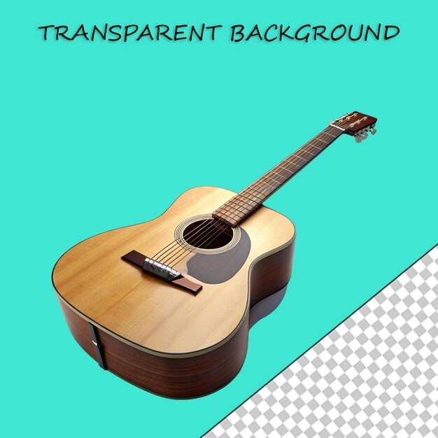 PSD guitare basse isolée sur un fond transparent