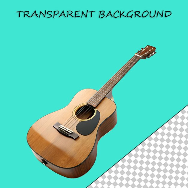 PSD guitare basse isolée sur un fond transparent