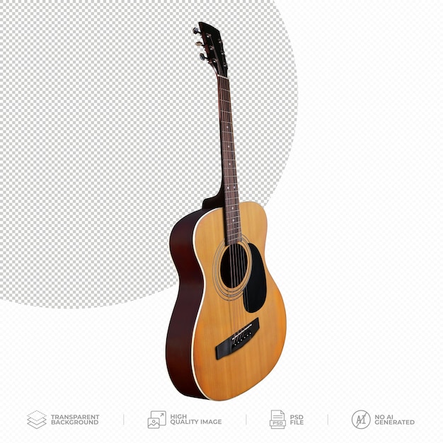 Guitarra Acústica Clássica em fundo transparente PSD