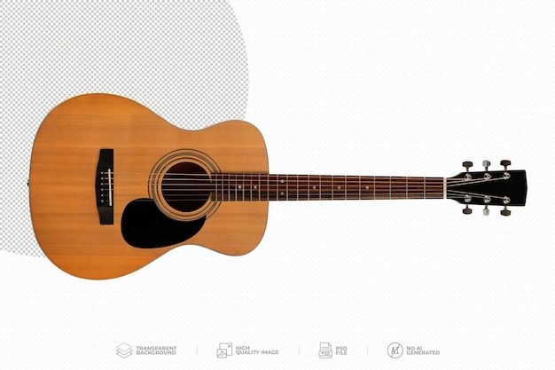 Guitarra acústica em fundo transparente PSD