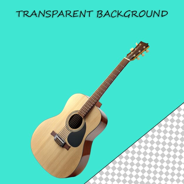 PSD guitarra baixo isolada em fundo transparente