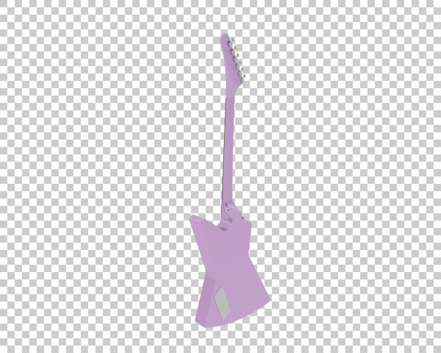 Guitarra elétrica isolada no fundo ilustração de renderização 3d
