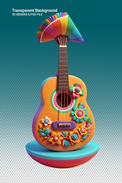 Una guitarra hecha por un artista llamado guitarra