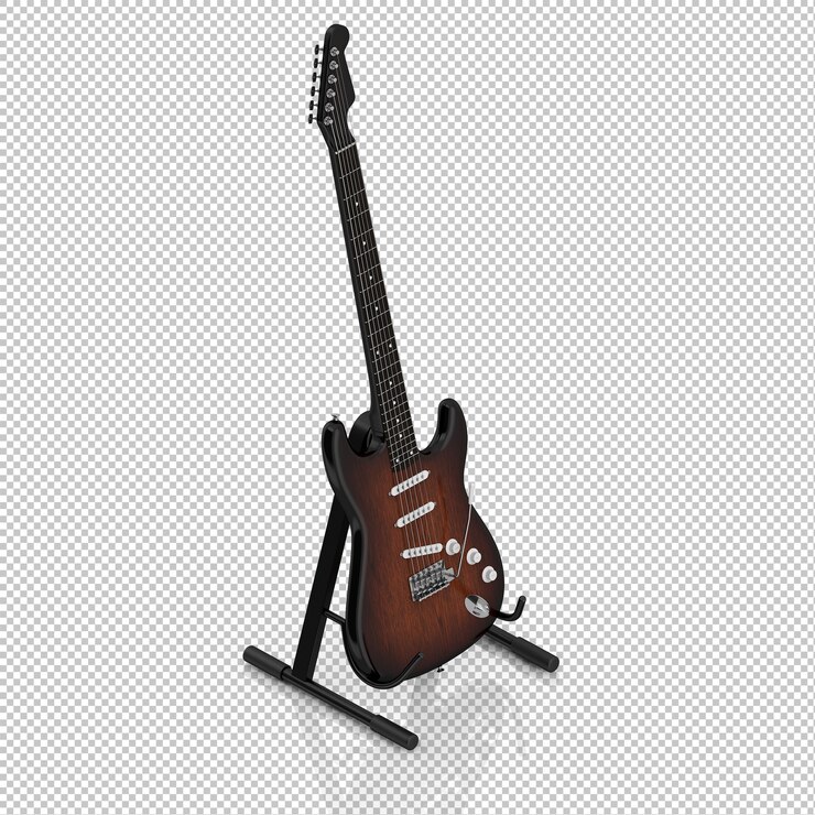 PSD guitarra isométrica
