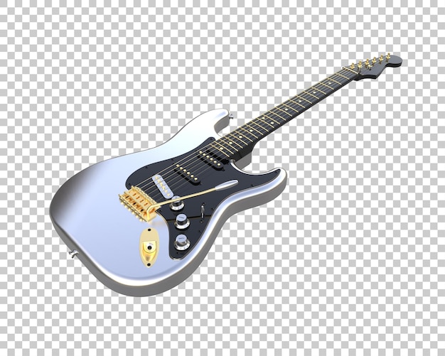 PSD guitarre électrique isolée sur le fond illustration de rendu 3d