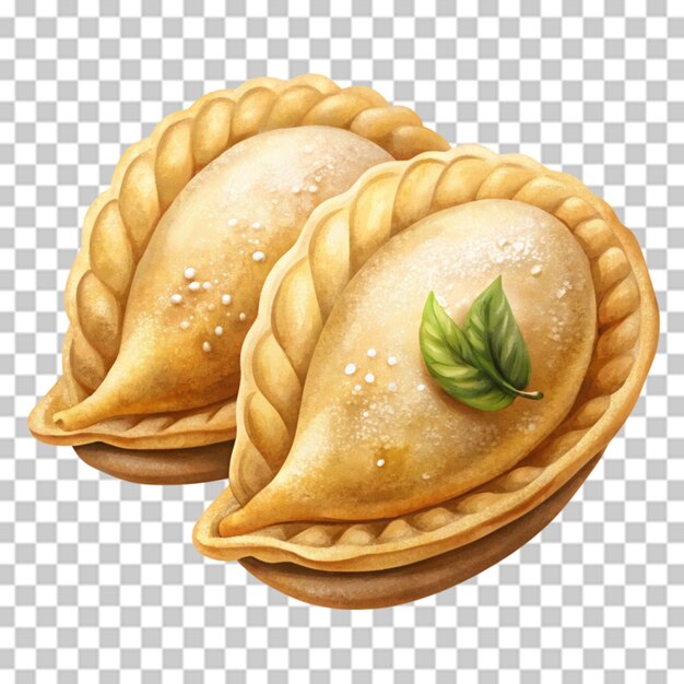 PSD gujiya köstliche empanada illustriertes set png