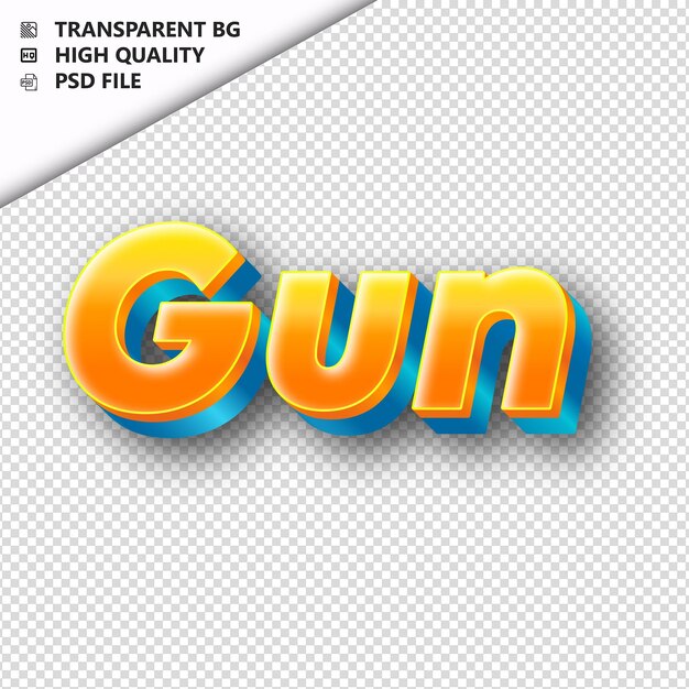 Gunmade de texto laranja com sombra transparente isolado