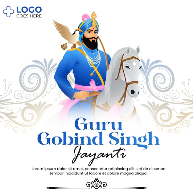 PSD guru gobind singh jayati nouveau modèle de psd pour les médias sociaux