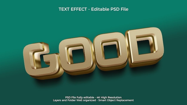 Guter Text 3D-bearbeitbarer Text-Effekt-Design