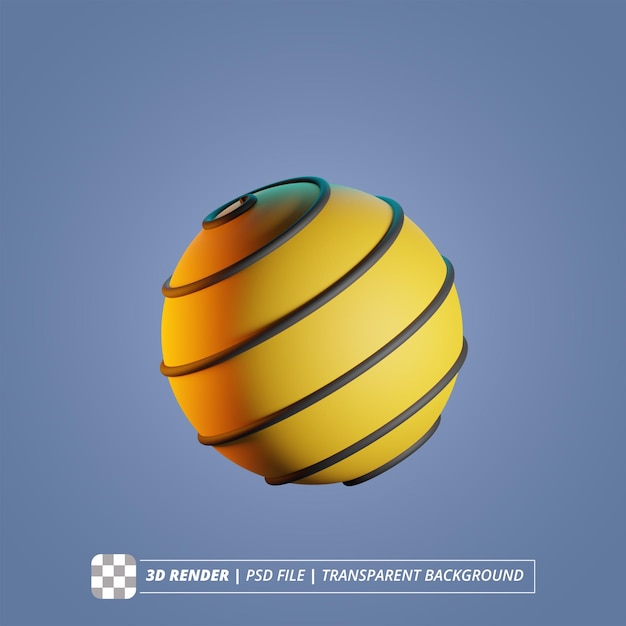 GYM BALL 3D-Rendering von isolierten Bildern