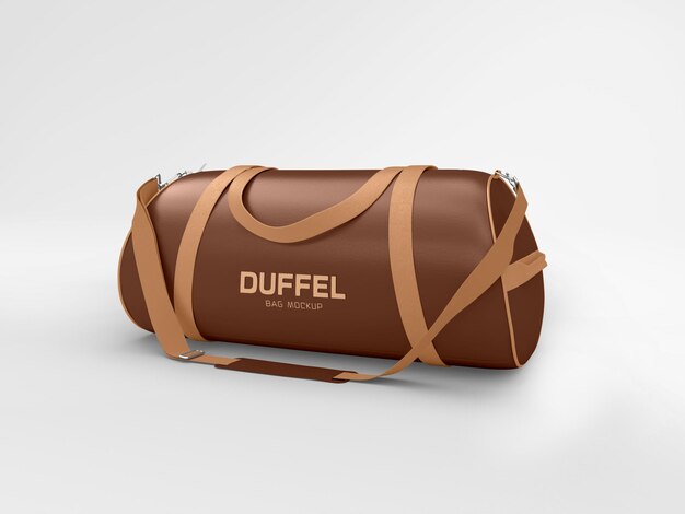 PSD gym duffel bag branding mockup