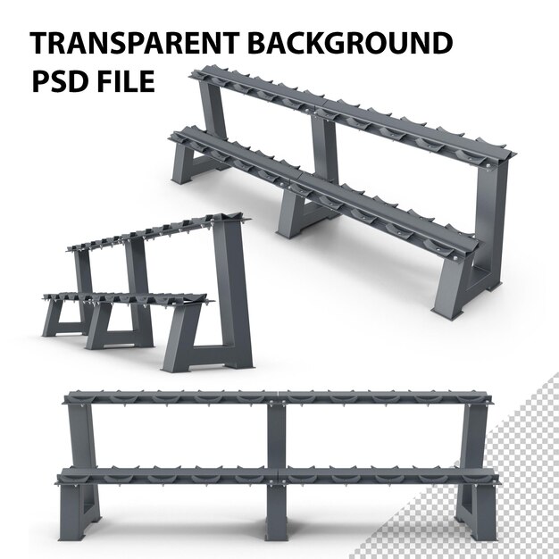 PSD gym dumbbell stand png (en anglais)