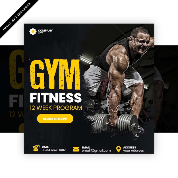 Gym instagram post oder square flyer