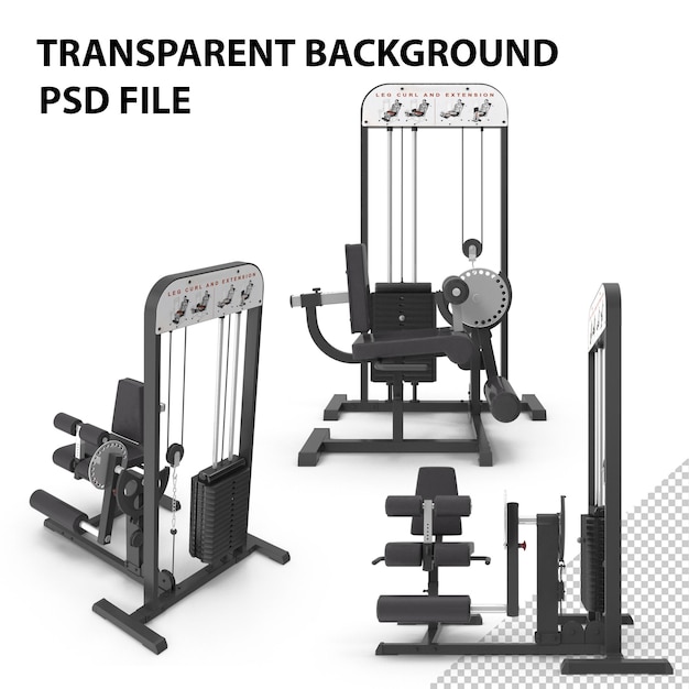 Gym leg curl und verlängerung maschine png