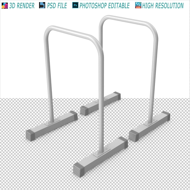 PSD gym parallel bar 3d-rendering. was ist das?