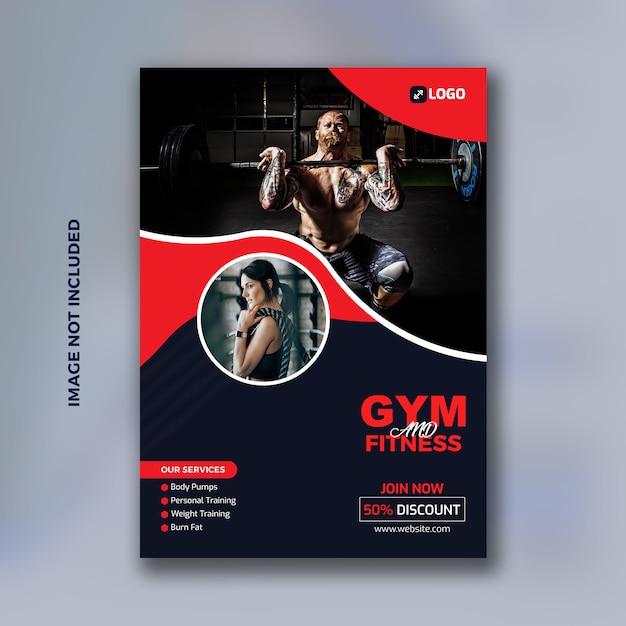 PSD gym und fitness flyer
