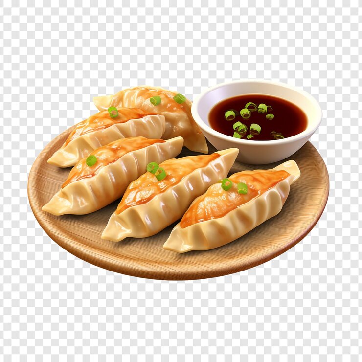 PSD gyoza isolato su sfondo trasparente