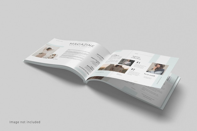 Ha aperto un mockup di una rivista di paesaggi