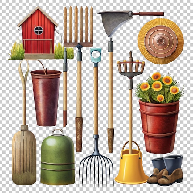 Há muitos tipos diferentes de ferramentas de jardinagem e flores
