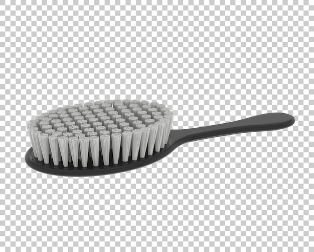 Haarbürste auf transparentem Hintergrund 3D-Darstellung