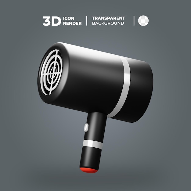 Haartrockner 3D-Rendering