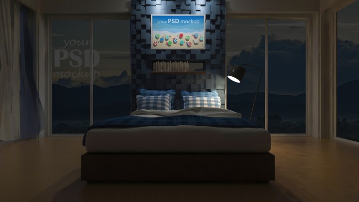 PSD habitación con vistas al mar 3d