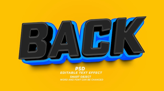 Hace efecto de texto editable 3d psd con fondo