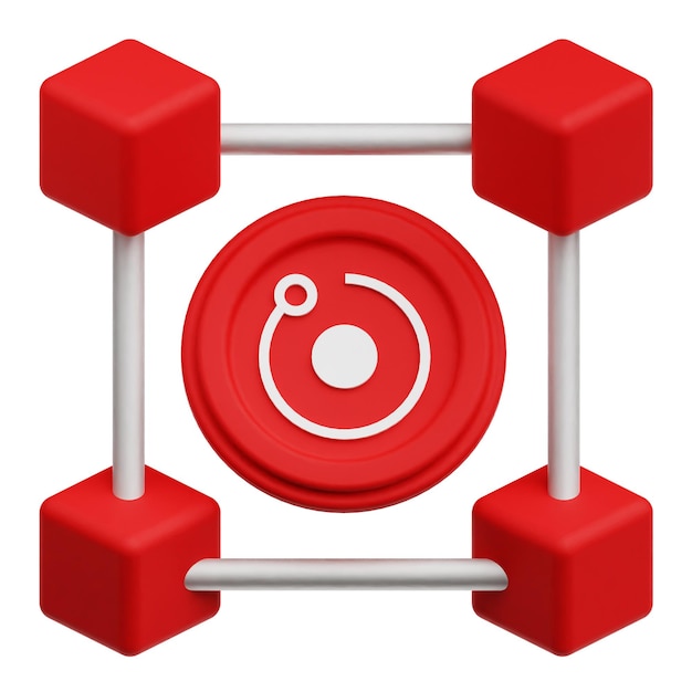 hacer que el icono 3D del token criptográfico esté aislado en el fondo blanco