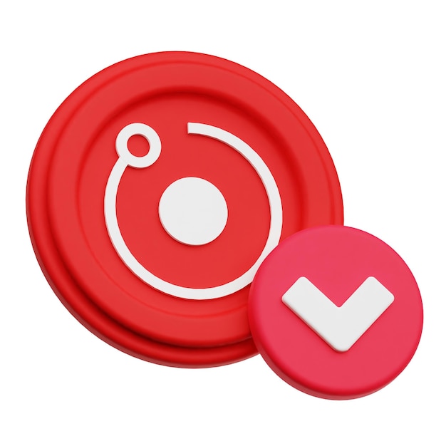 hacer que el icono 3D del token criptográfico esté aislado en el fondo blanco