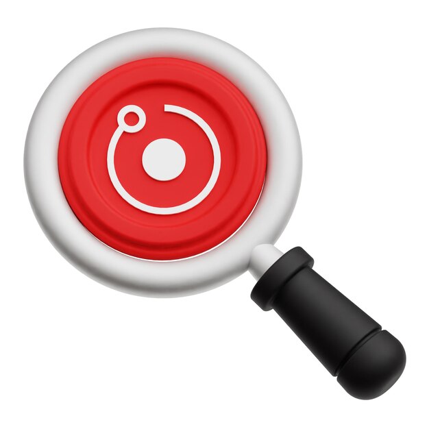 hacer que el icono 3D del token criptográfico esté aislado en el fondo blanco