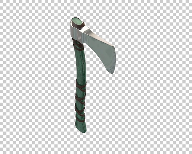 El hacha del guerrero aislada en el fondo Ilustración de renderización 3D